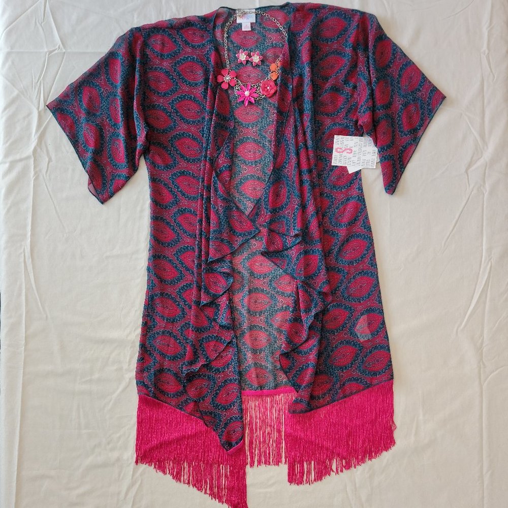 LuLaRoe Monroe Kimono with Fringe